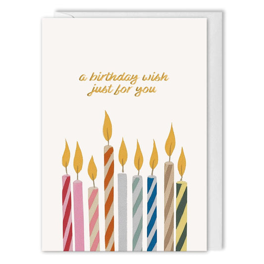 corporate birthday cards - custom logo - birthday wish candles