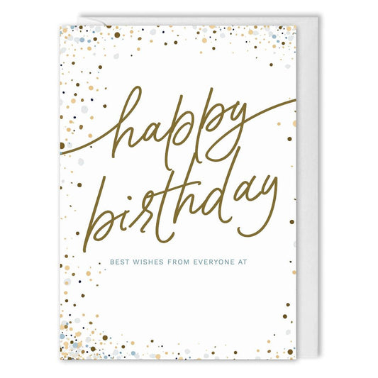 Corporate Birthday Cards - Custom Logo - Elegant Confetti