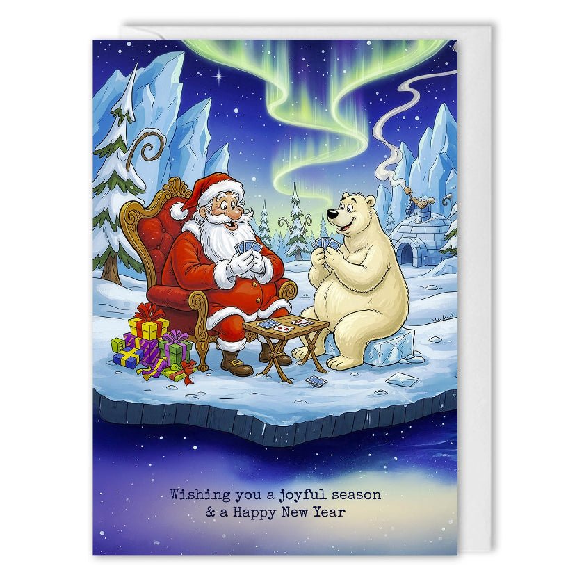 Custom Corporate Christmas Cards - North Pole Cartoon