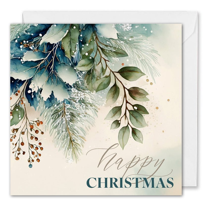 Corporate Christmas Cards For Clients - Winter Foliage