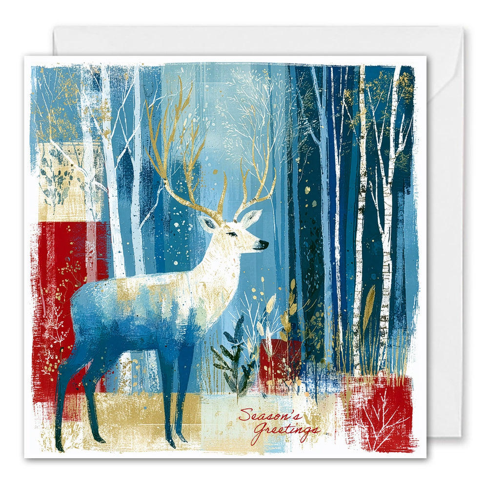 Corporate Christmas Cards - Winter Stag - Custom Logo