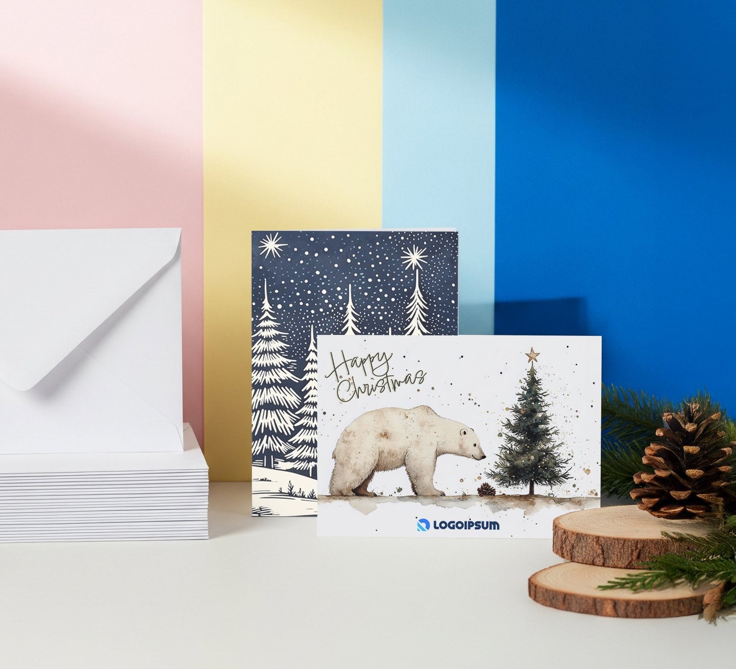 Eco Friendly Corporate Christmas Cards Branded With Logo