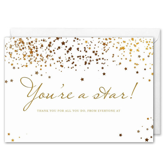 Employee Appreciation Cards - You're A Star - Custom Logo
