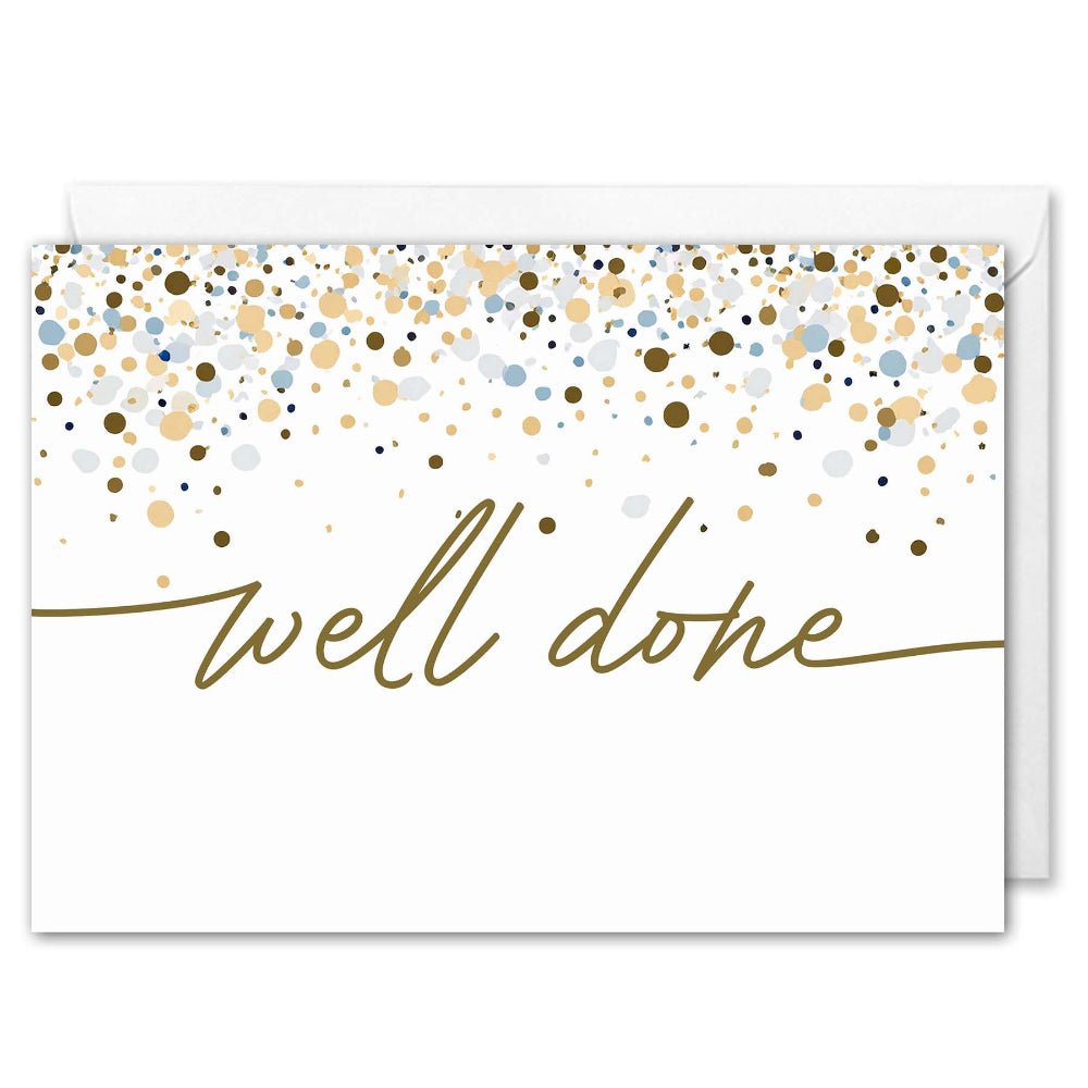 Employee Appreciation Cards - Elegant Confetti Well Done