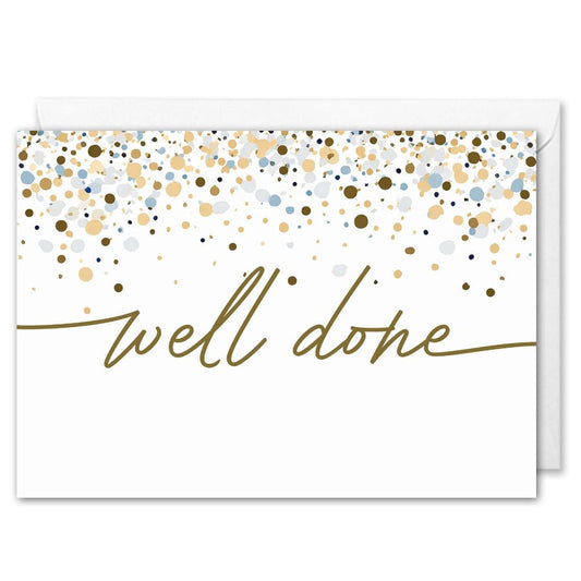 Employee Appreciation Cards - Elegant Confetti Well Done