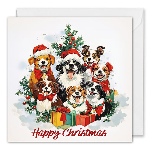 Festive Dogs Christmas Card