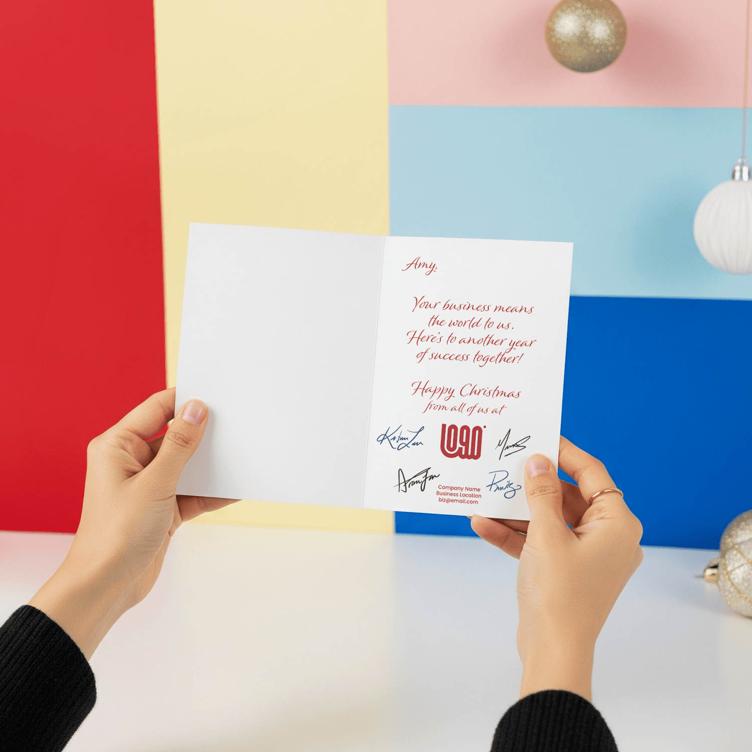 personalised bulk corporate Christmas cards