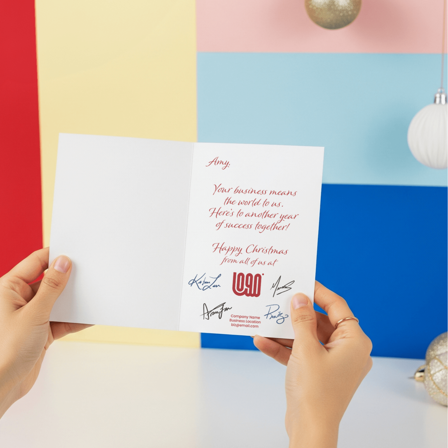 personalised corporate Christmas cards