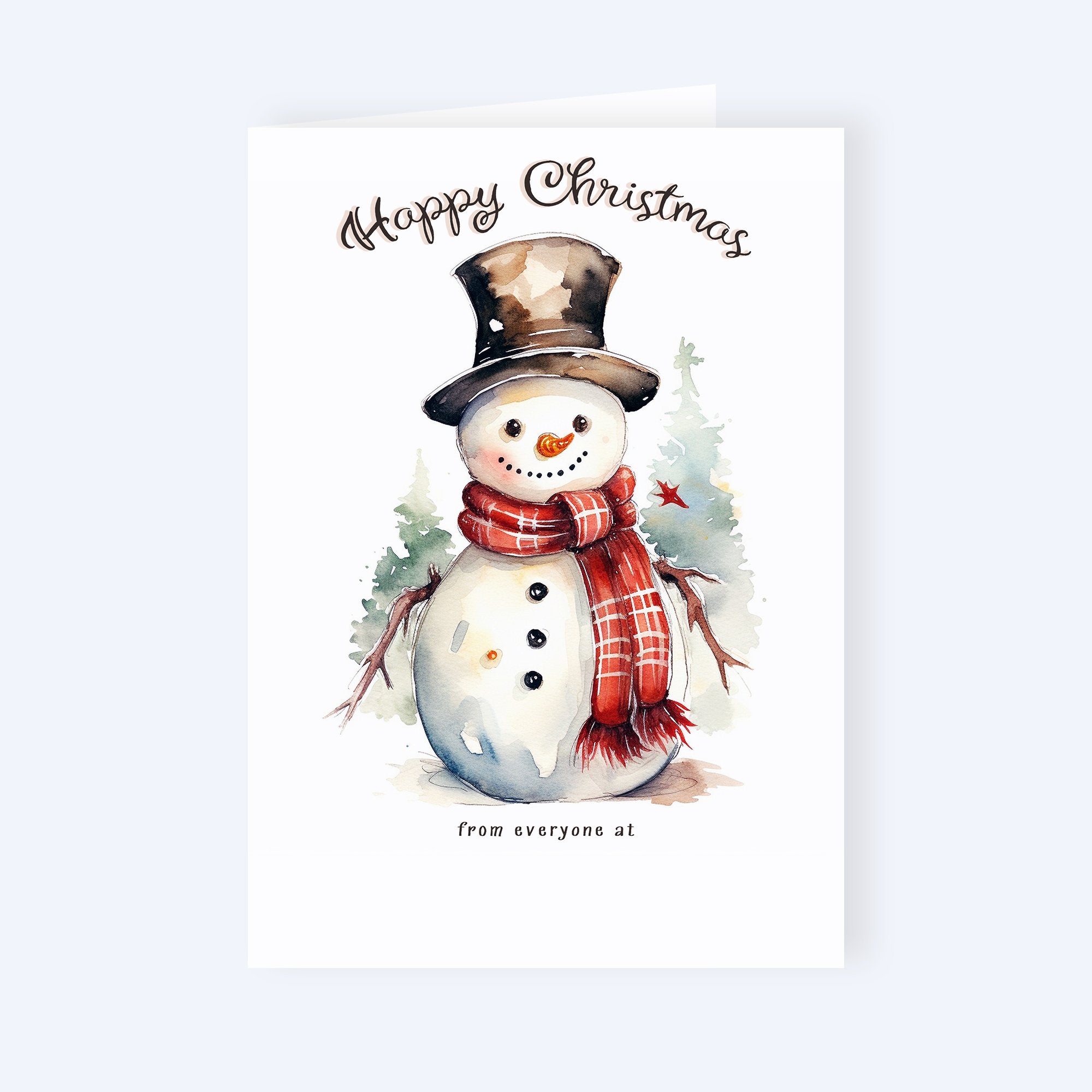 snowman Christmas cards company logo