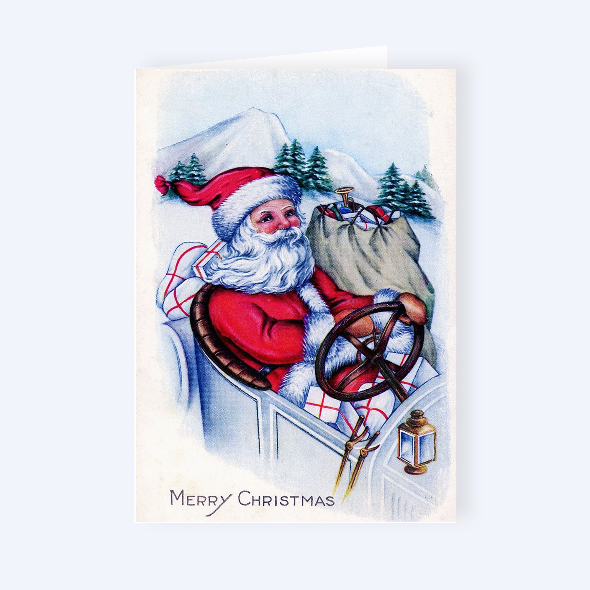 vintage Christmas cards business logo