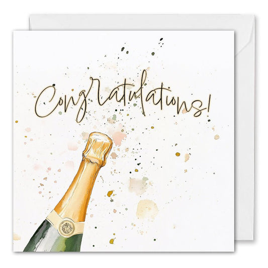 Custom Congratulations Cards - Champagne - Clients & Employee - Company Logo