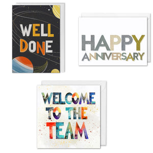 work milestones cards sample pack