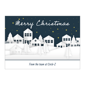 Snowy Houses Christmas Card
