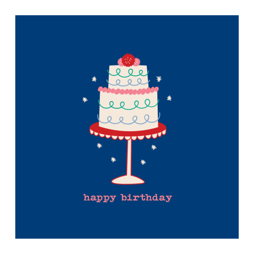 RECOLOUR ME: Happy Birthday Cake Stand Card