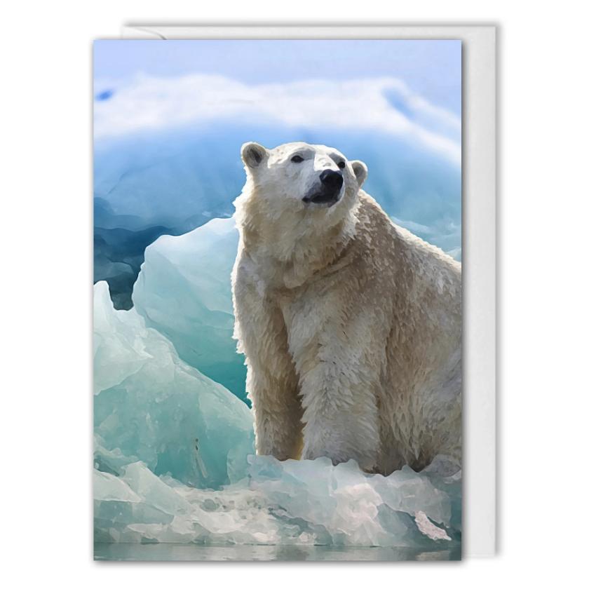 Personalised Christmas Card For Business - Arctic Polar Bear