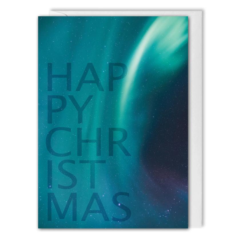 Personalised Business Christmas Card Northern Lights 