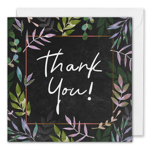 Personalised Corporate Thank You Card Leaves 