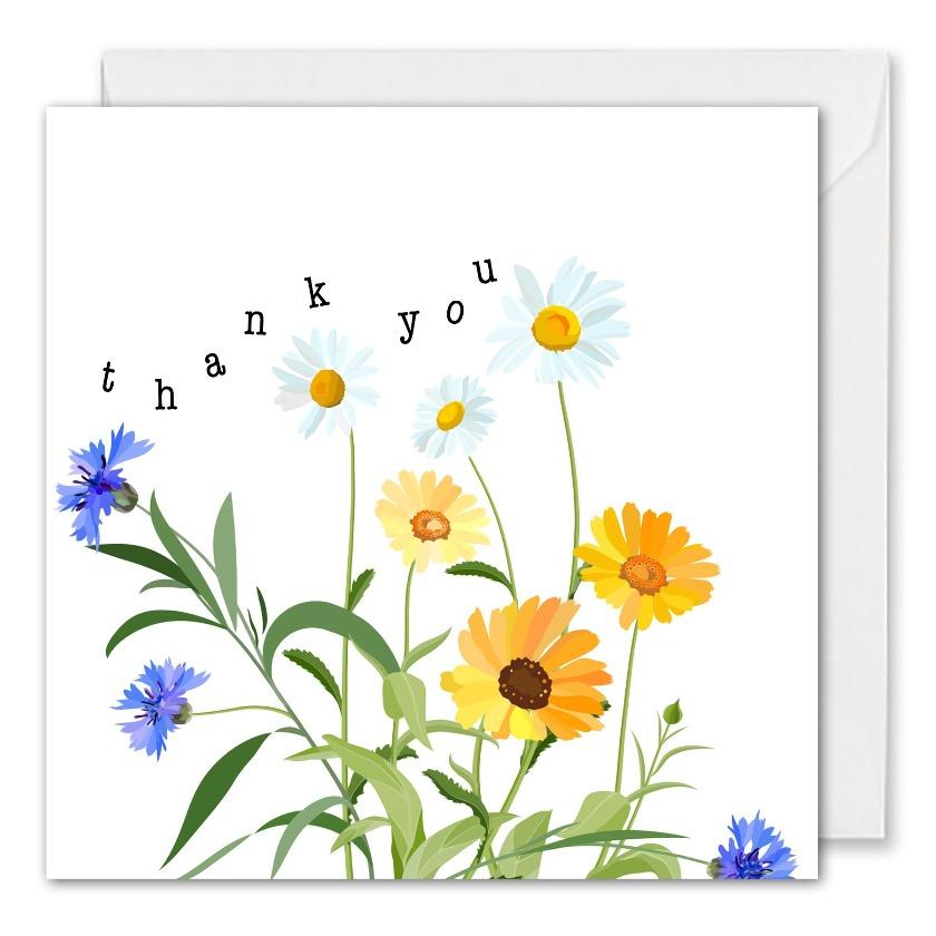 Personalised Business Thank You Card Flowers