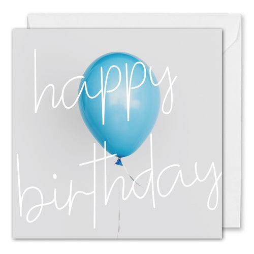Custom Corporate Birthday Card - Blue Balloon