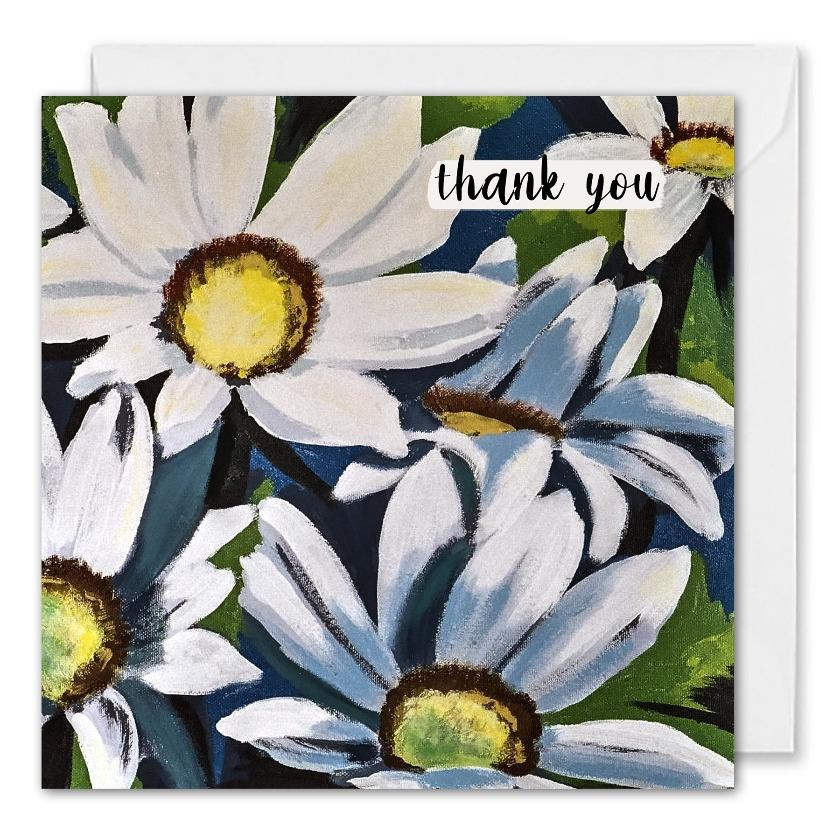 Personalised Corporate Thank You Card Daisy Flowers
