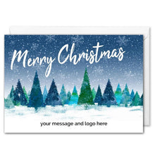 Load image into Gallery viewer, Personalised Corporate Christmas Card Winter Forest 