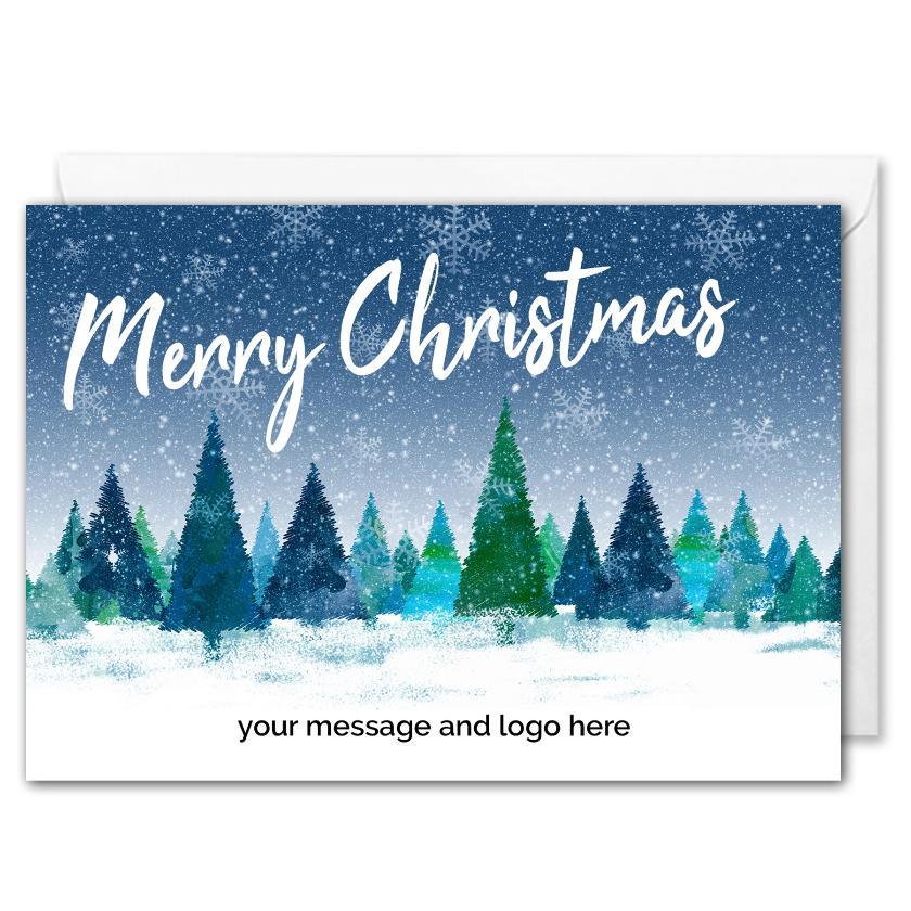 Personalised Corporate Christmas Card Winter Forest 