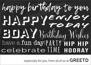 Personalised Corporate Birthday Greetings Card