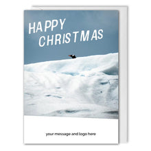 Load image into Gallery viewer, Penguin Christmas Card For Business - Custom Logo, Message