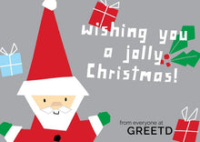 Load image into Gallery viewer, Personalised B2B Christmas Card Santa 