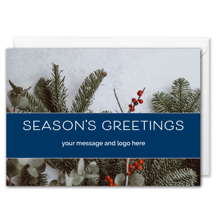 Season's Greetings - Custom Business Christmas Card - Staff, Clients