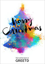 Load image into Gallery viewer, Custom Business Christmas Card - Bright Christmas Tree