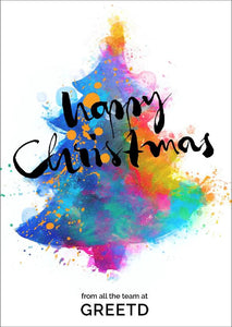 Custom Business Christmas Card - Bright Christmas Tree