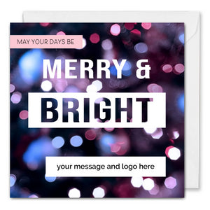 Custom Business Christmas Card - Merry and Bright 