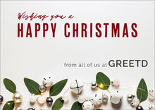Load image into Gallery viewer, Custom Logo Happy Christmas Card For Business 
