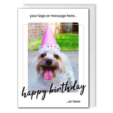 Load image into Gallery viewer, Personalised Dog Business Birthday Card 