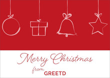 Load image into Gallery viewer, Christmas Baubles Custom Logo Corporate Card 
