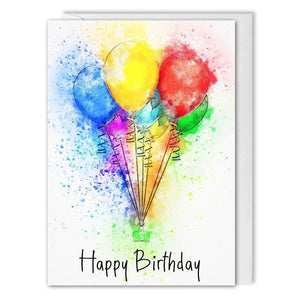 Balloons Personalised Corporate Birthday Card - B2B