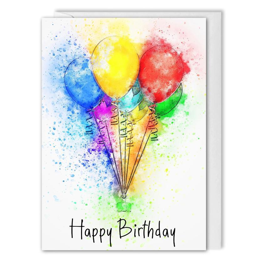 Balloons Personalised Corporate Birthday Card - B2B
