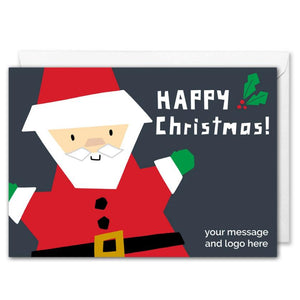 Custom Santa Corporate Christmas Card 