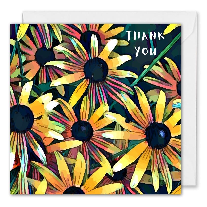 Personalised Business Thank You Card Daisies 