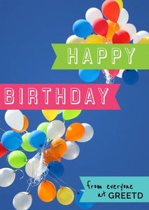 Custom Corporate Birthday Card - Balloons