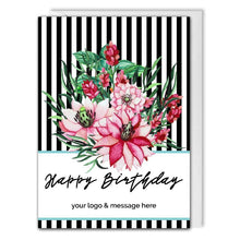 Load image into Gallery viewer, Floral Birthday Card Business - Custom Logo 