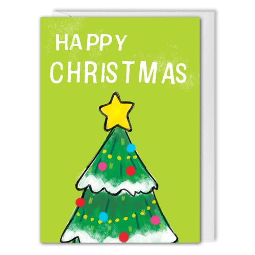 Green Christmas Tree Card Business - Custom Logo 