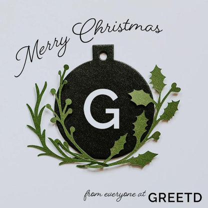 Bauble Christmas Card For Business - Personalised Logo, Message