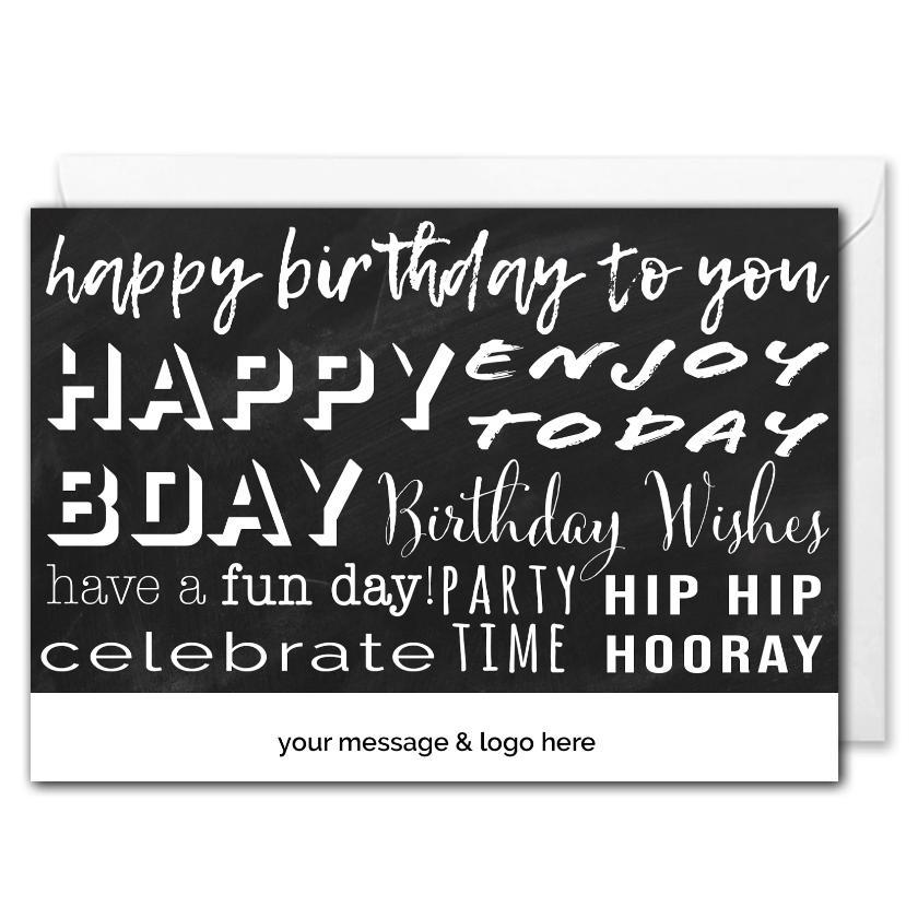 Birthday Greetings Card For Business - Personalised Logo