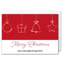 Load image into Gallery viewer, Custom Logo Corporate Christmas Card - Holiday Ornaments 