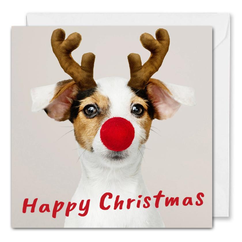 Happy Christmas Corporate Card - Rudolph Dog 
