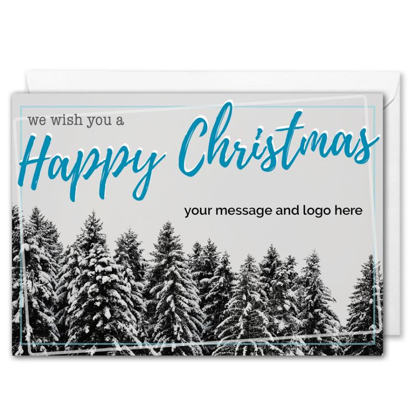Custom Logo Business Happy Christmas Card