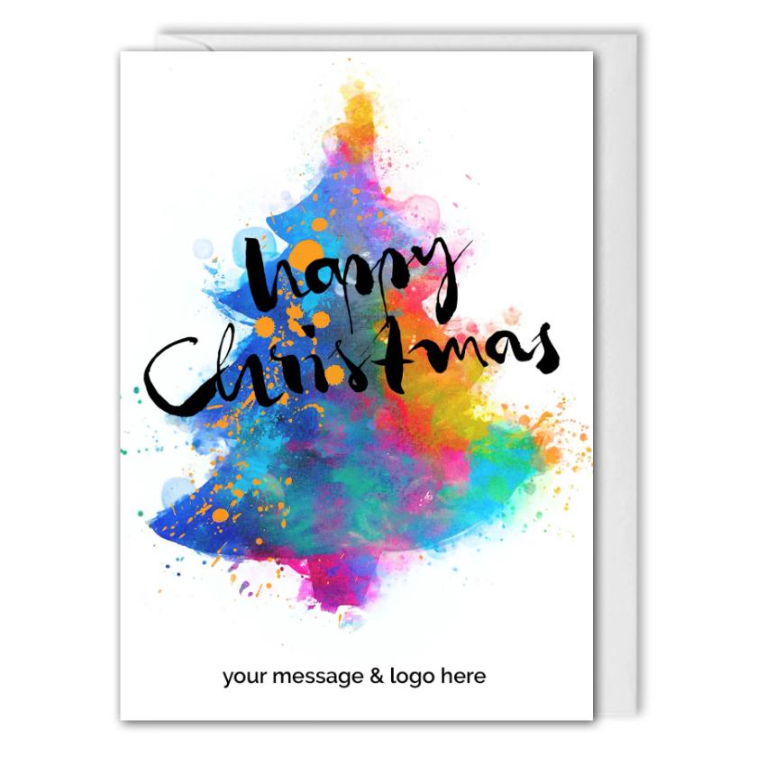 Personalised Business Christmas Card - For Clients, Employees 