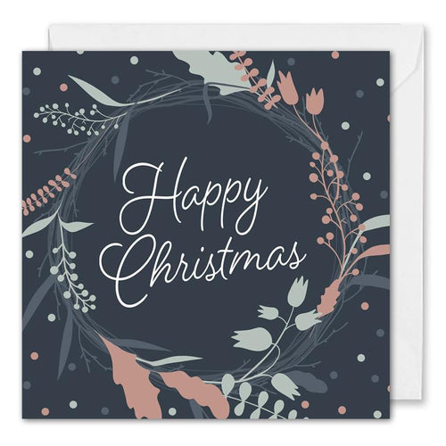 Custom Business Christmas Card - Winter Wreath 